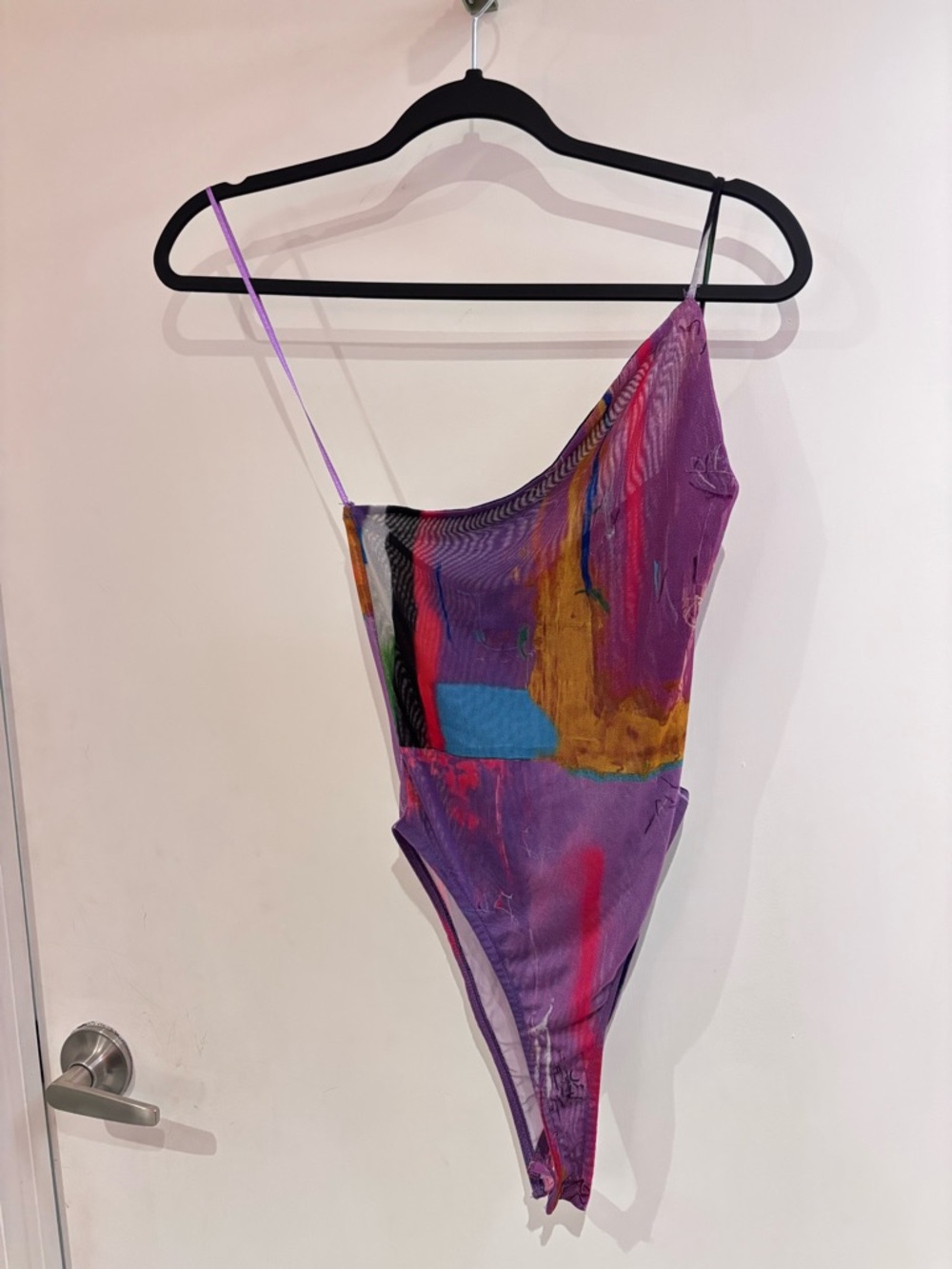 ZARA Purple Abstract Print Bodysuit